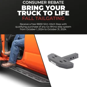 Free Go Rhino RB30 Slim Hitch Step with the purchase of any Go Rhino Step.png