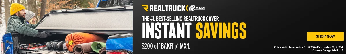 BAKFlip MX4 Folding Tonneau Cover Black Friday Cyber Monday 2024 $200 Off Sale JustBoltOns.com.jpg