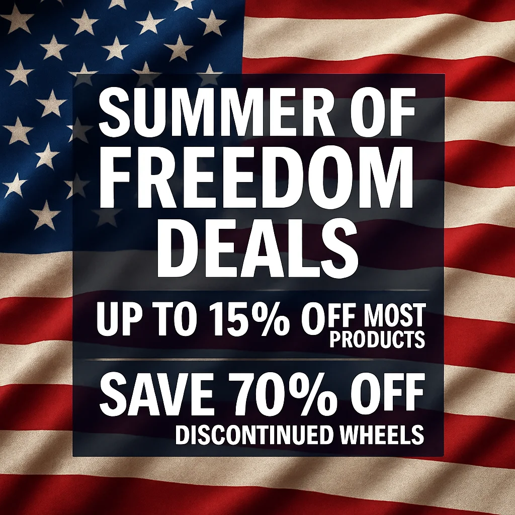 JBO Summer of Freedom Deals - Up to 15% off - 70% off Wheels.webp