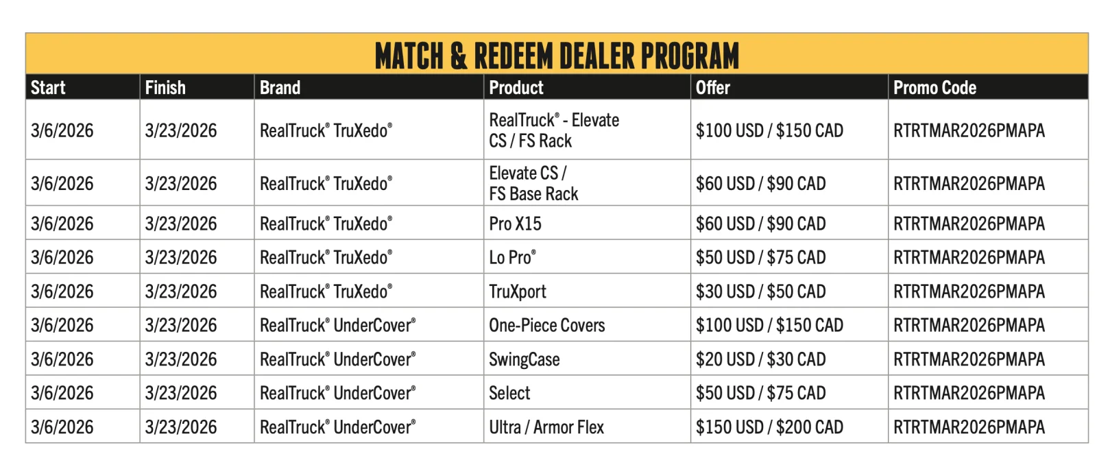 RealTruck Match & Redeem Dealer Programs - Tax Refund Deals 1.webp