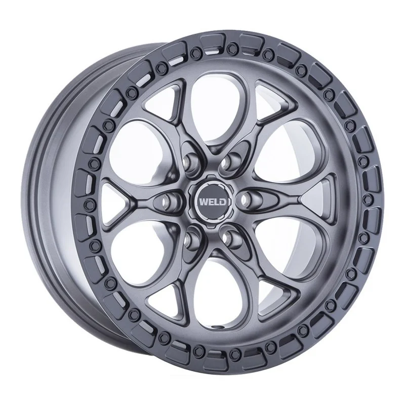 WELD OffRoad 20x12 Ledge Six W106 Satin Gunmetal with Satin Black Lip